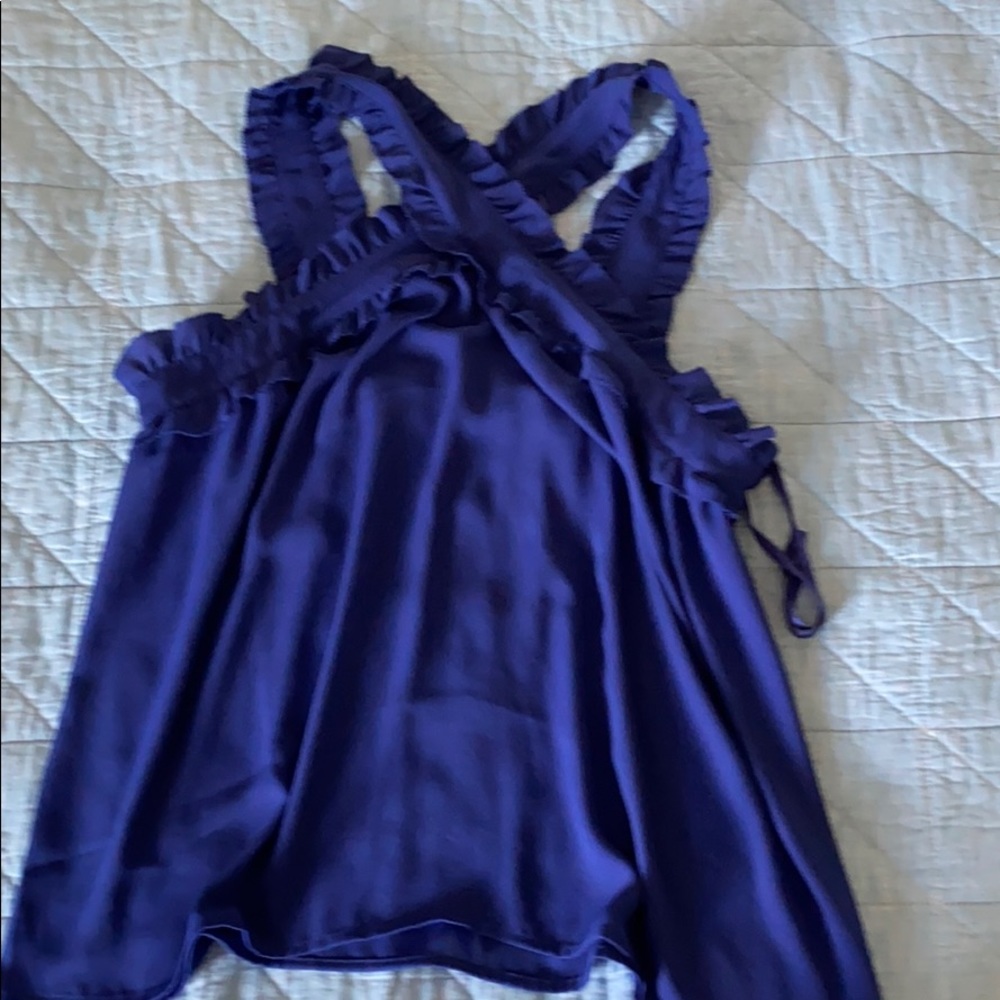 Flowy dressy tank.   Cobalt blue. JCrew.